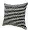 Edge Collections - 20" x 20" - Black - Soft Striped Decorative Pillow - 1 Piece